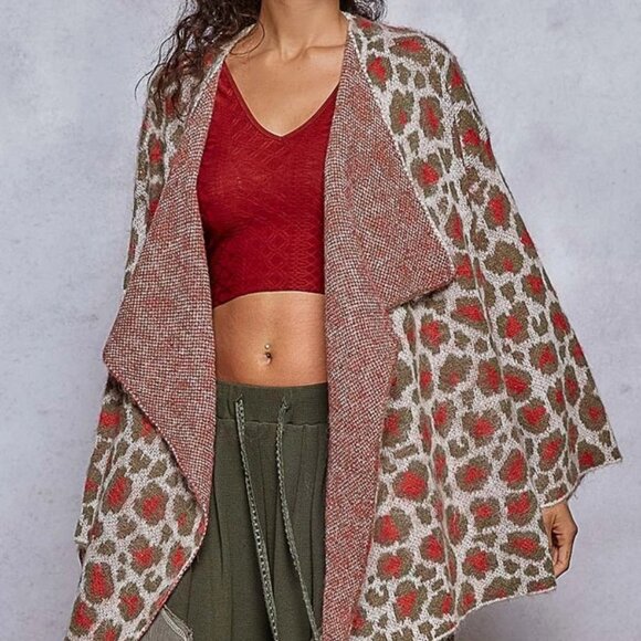 POL Sweaters - POL- open cardigan, straight sleeve, relaxed fit top in mohair sweater